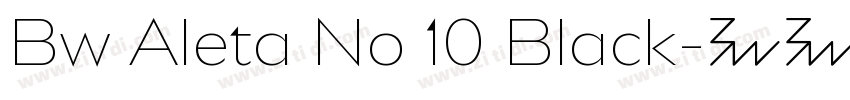 Bw Aleta No 10 Black字体转换